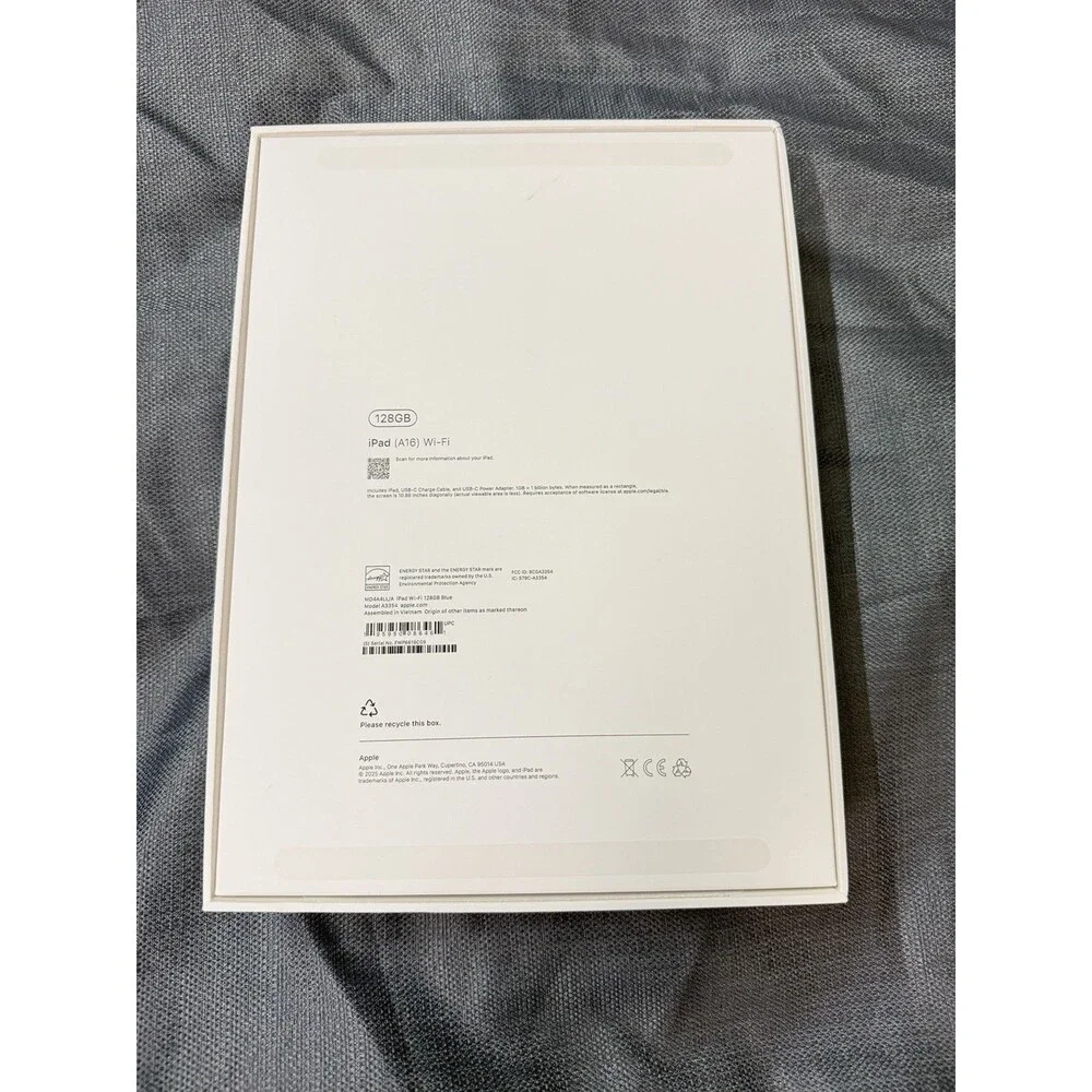 Apple iPad 11th Gen A16 128GB Wi-Fi Blue (EMPTY BOX ONLY) w/ Inserts 2025